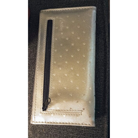 Las Vegas Souvenir Wallet Organizer Clutch‎ Silver Stars Embroidered Logo - Picture 2 of 3